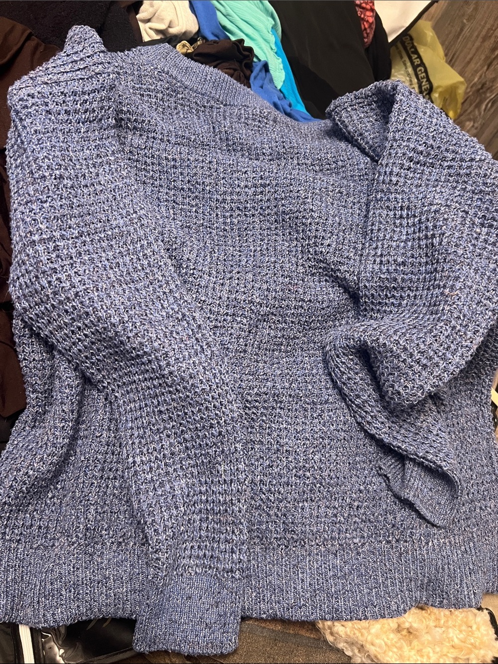 Time and Tru Blue Knit Women's Sweater